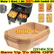 400X Air Fryer Liners Disposable Paper Liners Non-Stick Parchment for Dual Ninja