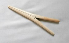 Antique Vintage 1910's Dark Cream/ Light Beige Polished Bone Glove Stretcher