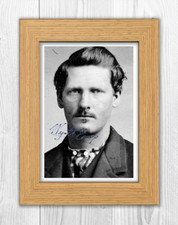 Wyatt Earp A4 reproduction autograph picture poster with choice of frame