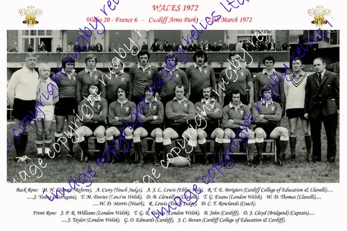 Wales 1972 rugby team - wales,