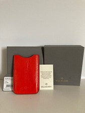 Genuine Mulberry iPhone 4/4S Leather Phone Cover Flame Red fits SE (2016 Model)