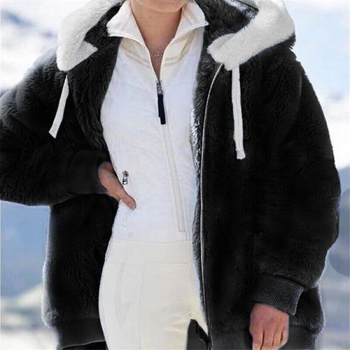 Women warm top fluffy coat - top,