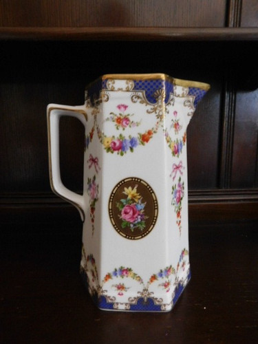 Hexagonal pitcher jug floral - hexagonal,
