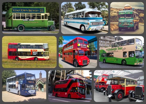 Greeting card bus - a5,