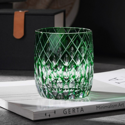Hand cut edo kiriko green - hand,
