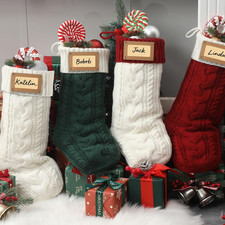 4PCS Christmas Sacks Party Gift Bags Personalised Present Storage Drawstring