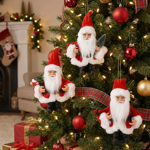 Mini hanging santa claus - 3/6,