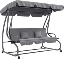 2-in-1 Garden Swing Seat Bed