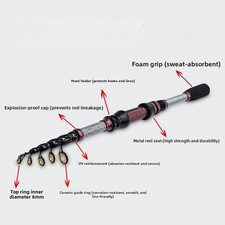 Telescopic Rod Carbon Fishing