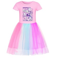 Girls Kpop Demon Hunters Rainbow Star Fancy Dress Party Princess Tutu Skirts UK