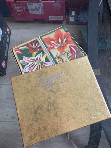 Vintage caspari playing cards - vintage,