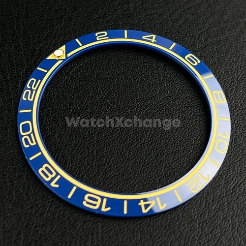 Blue ceramic bezel insert 38mm - blue,