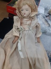 antique straw ? bodied doll with pot head