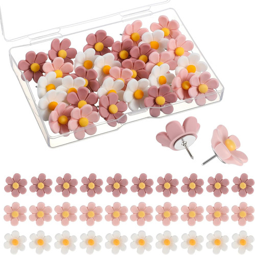 Flower push pins 30pcs - flower,