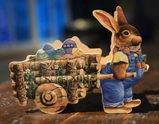 Vintage Wood Easter Bunny