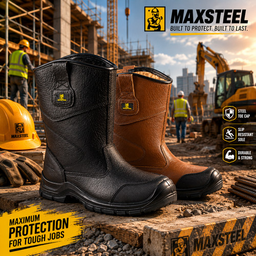 Mens leather safety steel - mens,
