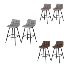 2/4/6x Bar Stools Retro Faux