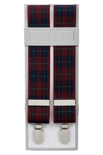 Burgundy Tartan Trouser Braces