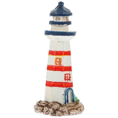 Nautical red resin lighthouse - resin,