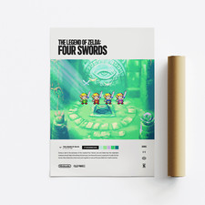 The Legend of Zelda: Four Swords (2002) Video Game Art Poster / Print
