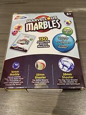Marvellous Marbles 150 Assorted Glass Marbles Set - Kids (5+ YRS).