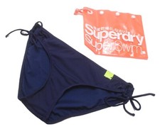 Superdry Miami Bikini Bottom Swimwear Women Small Navy Blue Stretch Lined