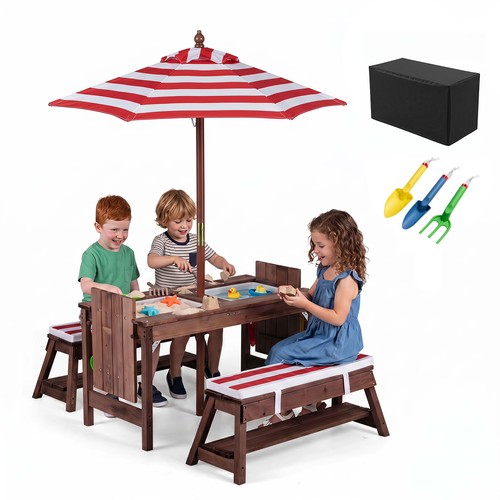 Kids picnic table benches - table,