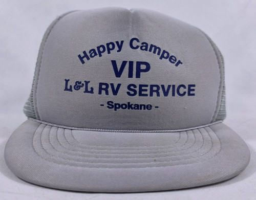 Vintage gray happy camper vip - vintage,