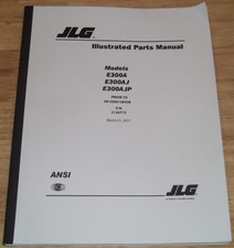 JLG E300A E300AJ E300AJP AERIAL BOOM MAN LIFT PARTS MANUAL BOOK CATALOG 3120773