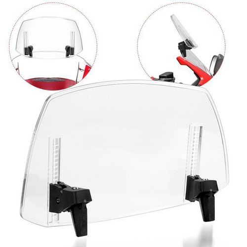 Motorcycle clip windshield - on,
