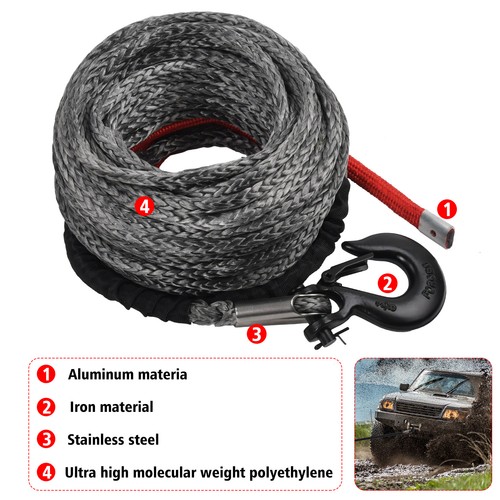 Synthetic winch rope dyneema - synthetic,