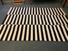 IKEA Stockholm Handmade Flatwoven Rug, Black/Off-White, 170x240 Cm