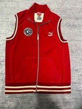 Puma Rudolf Dassler Legacy Red Track Vest 566150 Retro Zip Sleeveless Jacket S