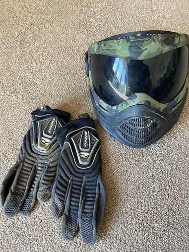 Paintball mask and gloves - paintball,