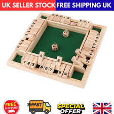 Wooden Shut The Box Board Game