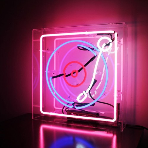 Disco records neon sign - disco,