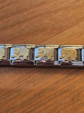 9mm Italian Charm  Golden elephant  Ch14