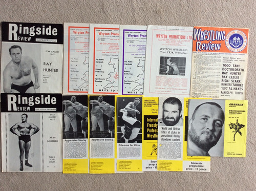 Vintage wrestling programmes - wrestling,