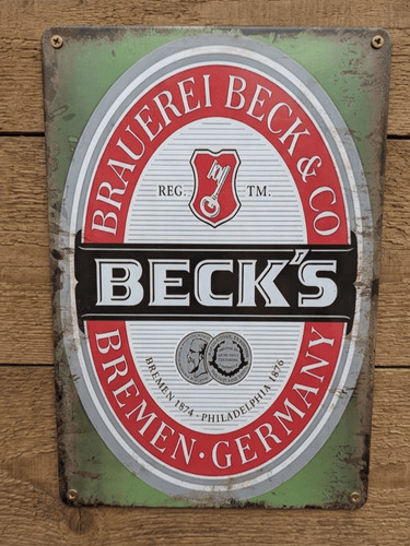 Beck beer retro metal - beer,