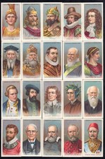 Ogden's Cigarette Cards -Leaders of Men (Lincoln, Washington, Edison) - complete