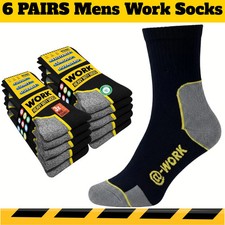 6 PAIRS Mens Work Socks