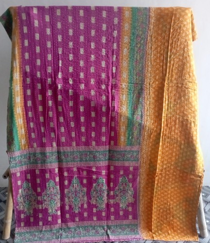 Vintage kantha quilt handmade - vintage,