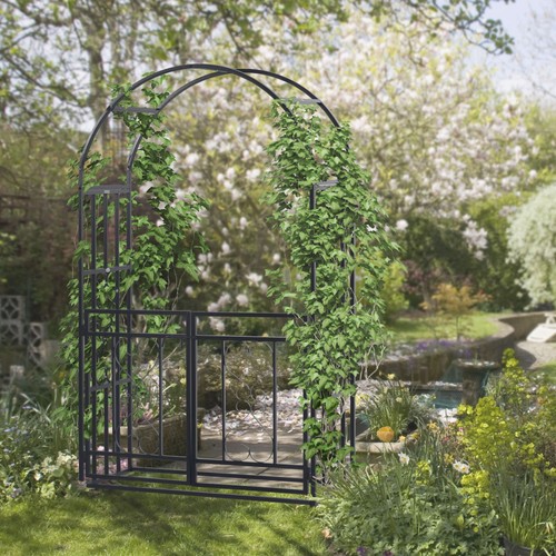 Metal garden arch with double - garden,