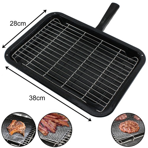 Single handle enamelled grill - single,