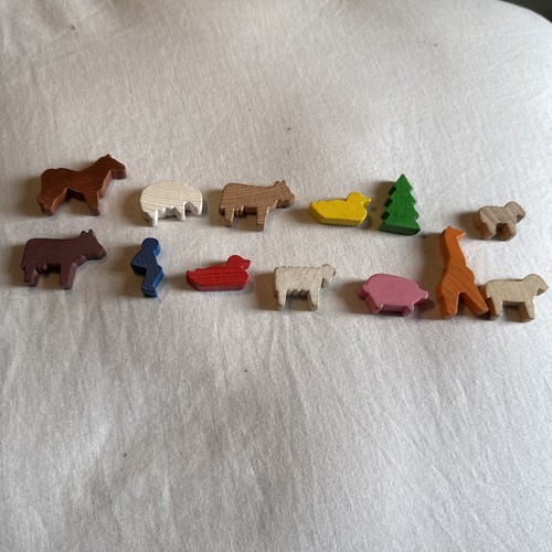 Vintage wooden german - german, animals
