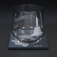 Blackbird SR-71 Engraved Glass