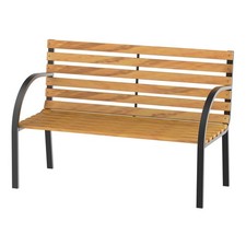 Pine Wood Garden Bench Steel