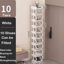 Multibao 10-Tier Shoe Rack Stand Storage Shelf Footwear Organiser Slim Tall Home
