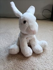 Russ Pink Eyed White Small Bunny Rabbit Yomiko Classics Ringer Plush Soft Toy