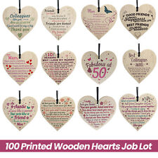 100 Wooden Heart Hanging